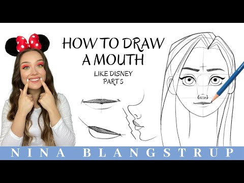 How to Draw a MOUTH like Disney  Step by Step Tutorial  Part 510