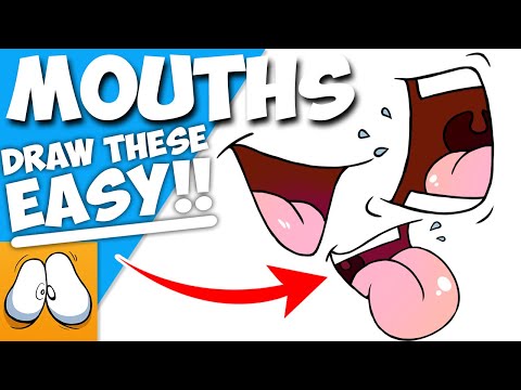 How To Draw A Cartoon Mouth SUPER EASY METHOD
