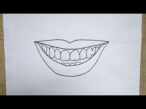 How to Draw a Mouth Sketch Step by Step Open Mouth amp Lips Outline Drawing for Beginners