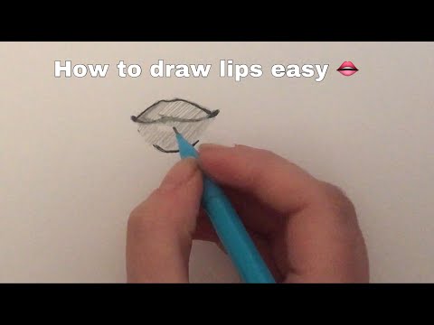 How to draw lips easy step by step 