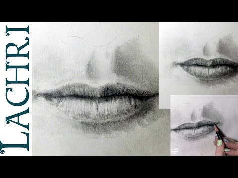 How to draw a realistic mouth  drawing  tutorial w Lachri
