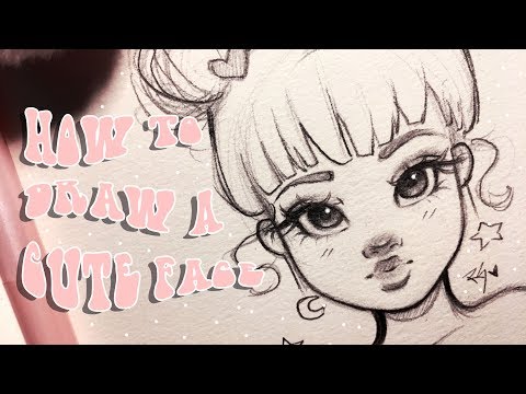  HOW TO DRAW A CUTE FACE  Step by Step with Christina Lorre39