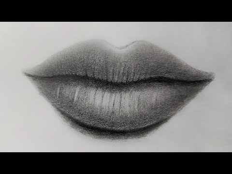 How to draw a realistic lips step by step for beginners