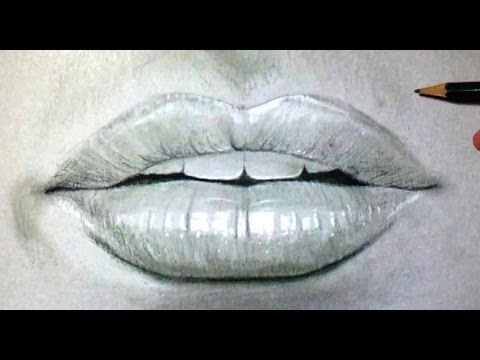 How to Draw a Mouth and Lips Time Lapse