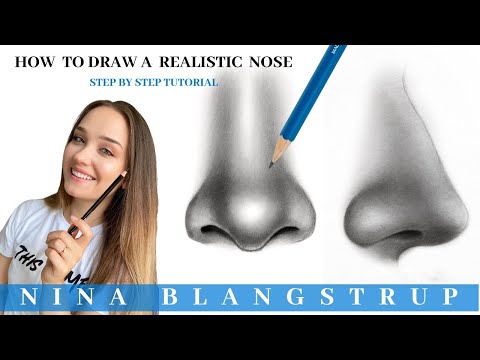How to Draw a Realistic Nose  Front and Side View Tutorial