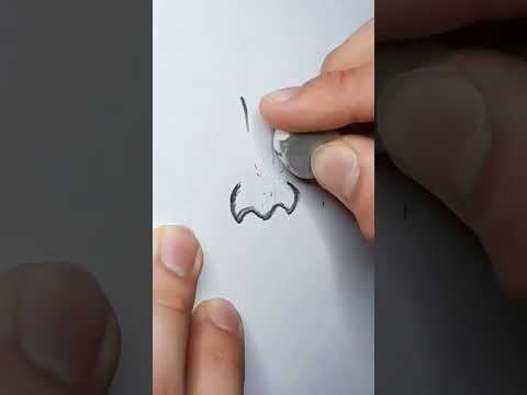 How to draw a nose  shorts tutorial
