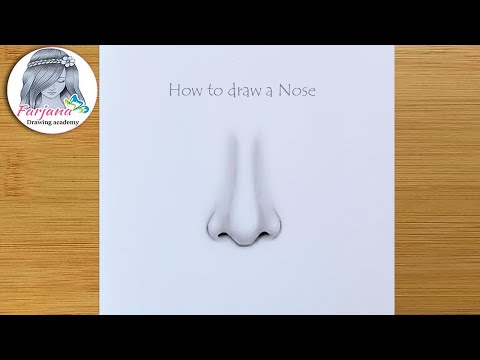 How to draw a nose  Step by step  Creative art Satisfying Shorts