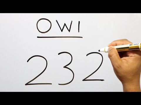 How To Draw An Owl With 2 3 2 Numbers  How To Draw An Owl Easy And So Simple  Bird Drawing Easy