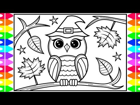 HOW TO DRAW AN OWL FOR KIDS Owl Drawing and Coloring Page for Kids