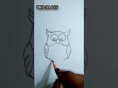 how to draw a easy owl 