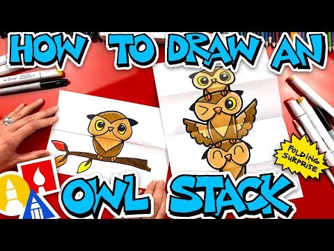 How To Draw An Owl Stack Folding Surprise with Mrs Hubs