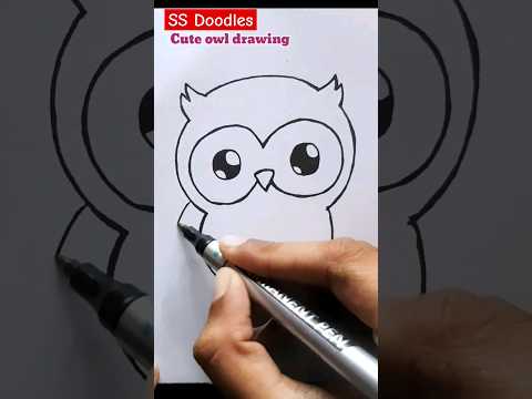 For kids  Owl drawing  drawing shortsfeed youtubeshorts howtodraw shorts  tiktok