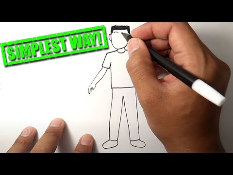 How to draw a person for beginners  Easy People Drawing