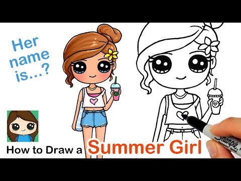 How to Draw a Cute Girl  Summer Art Series 7