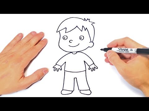 How to draw a Child or Boy Step by Step  Boy Child Drawing Lesson