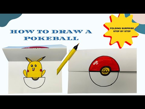 How To Draw A Poke Ball Folding Surprise