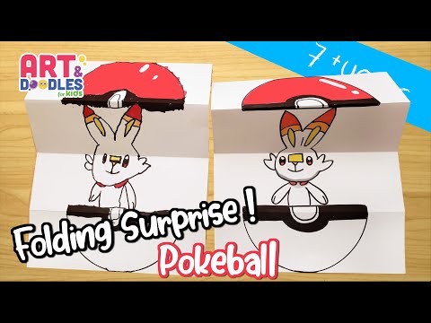 How to draw SCORBUNNY  Step by step  FOLDING SURPRISE
