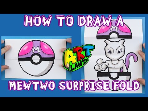 How to Draw a MEWTWO SURPRISE FOLD