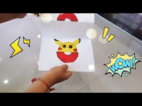 How to draw a Pok Ball folding surprise  Pokemon surprise