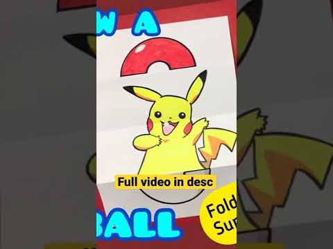 How To Draw a Poke Ball Folding Surprise shorts pokemon