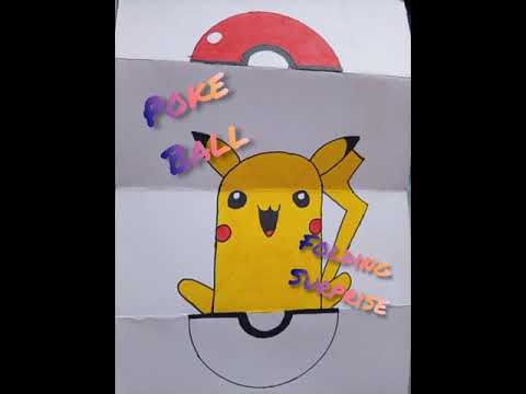 How to draw A poke Ball folding surprise