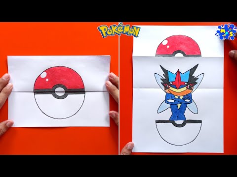 How to Draw A Pokeball Surprise Fold Ash Greninja