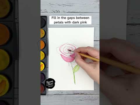 How to draw a rose  shorts
