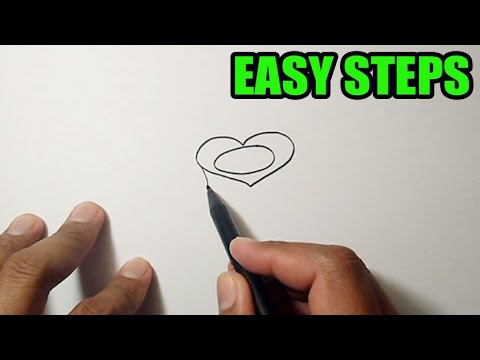 How to draw a rose from a heart  EASY TO FOLLOW