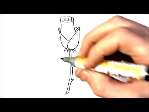 How to draw a rose in 1 Minute