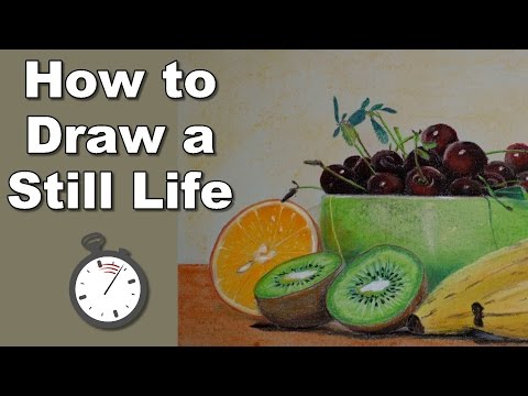 How to Draw Still Life with Fruit in Pastel Time Lapse