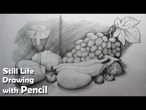 How to Draw A Still Life  Fruits in Pencil  Step by step