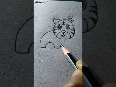 how to draw tiger drawing art shorts