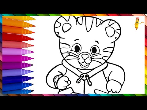 Drawing And Coloring Daniel Tiger  Drawings For Kids