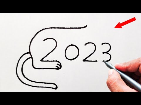 Tiger drawing  how to draw Tiger from number 2023  number drawing