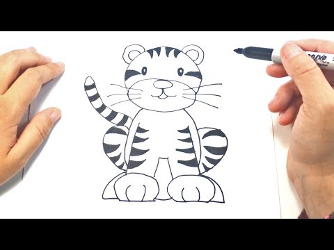 How to draw a Tiger for Kids  Tiger Easy Draw Tutorial