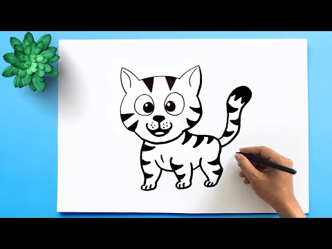 How to Draw a Tiger for Kids  Baby Tiger Drawing for Beginners