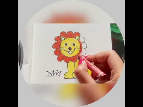 Lion Drawing For Kids shorts shortvideo drawing viralvideo drawingforkids kidsdrawinglessons
