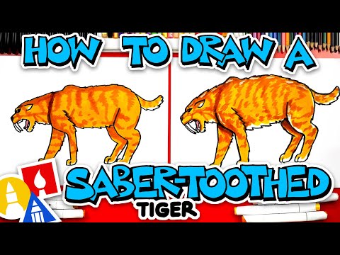 How To Draw A SaberToothed Tiger Smilodon