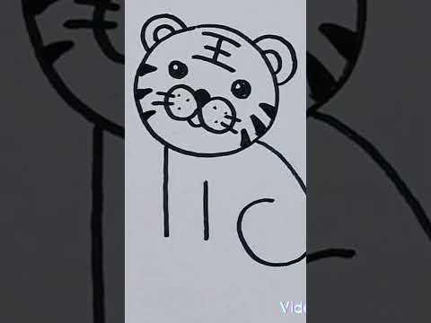 how draw a tiger easy drawing ideas for little kidsplz subscribe shorts