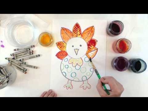 How to Draw amp Paint a Turkey Art Project for Kids