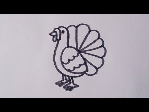 How to draw Turkey easy step by step  Turkey outline drawing tutorial