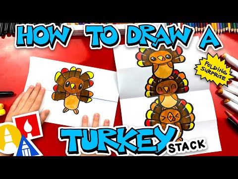 How To Draw A Turkey Stack For Thanksgiving  Folding Surprise
