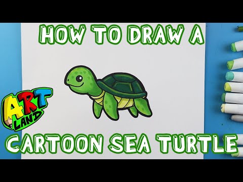 How to Draw a CARTOON SEA TURTLE