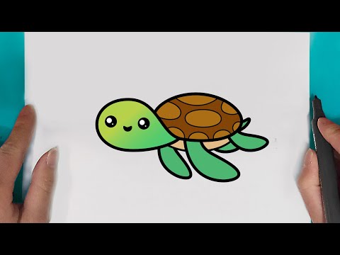 How to draw a Sea Turtle easy for beginners  drawing Sea Turtle