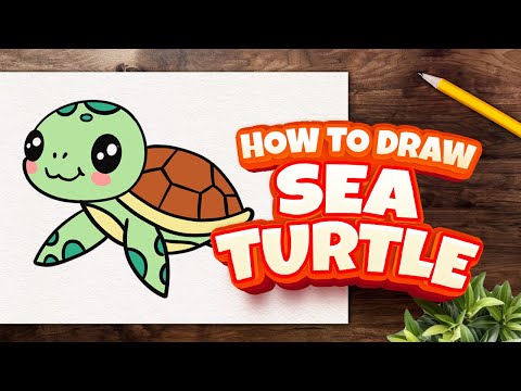 How to Draw a Sea Turtle Step by Step for Kids  Easy and Fun Drawing Tutorial
