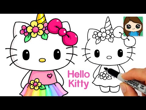 How to Draw Unicorn Hello Kitty 