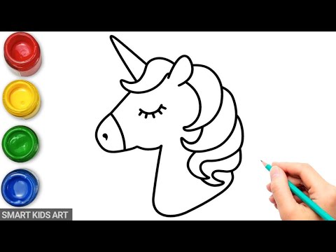 How To Draw A Unicorn  How To Draw A Cute Unicorn  Smart Kids Art