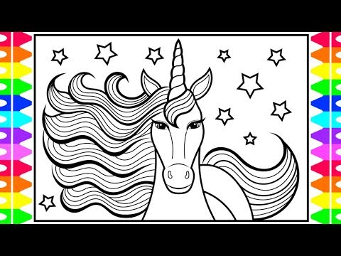 How to Draw a Unicorn for Kids  Unicorn Drawing  Unicorn Coloring Pages for Kids