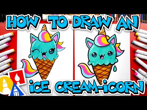 How To Draw A Unicorn Ice Cream Cone Ice Creamicorn