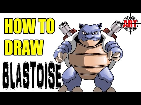 How to draw Blastoise from Pokemon